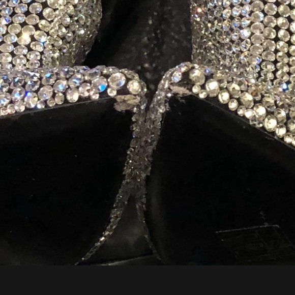 SAINT LAURENT NIKI Crystal Swarovski Slouch Boots - Picture 13 of 13